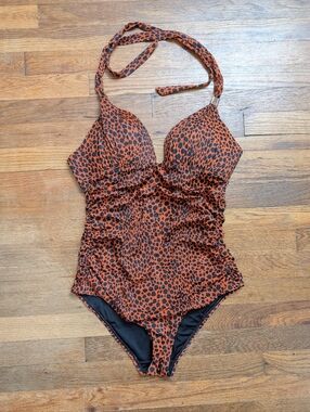 Victoria's Secret The Forever Push-Up Leopard Print One Piece Swimsuit XL